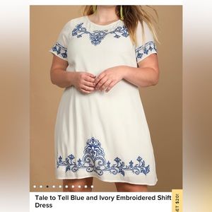 White Shift dress plus size